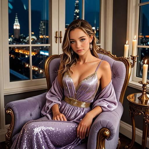 Glamorous Night Portrait in Velvet Elegance