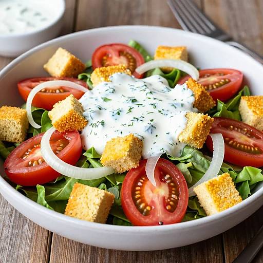 Southern Salad with Cornbread Croutons