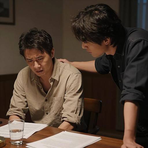 Two Men in Serious Conversation