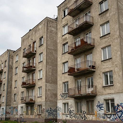 Soviet Brutalist Urban Decay Scene