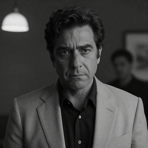 Intense Portrait of a Middle-Aged Man