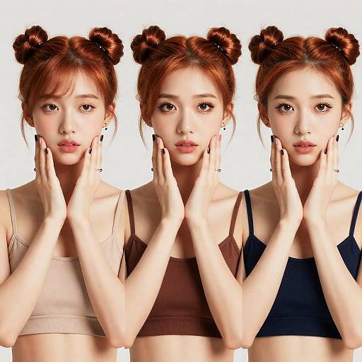 Photoreal Slim Asian Girl Portraits