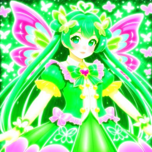 Illustration of Akimoto komachi, precure in the style of Kuppipi ramutarou