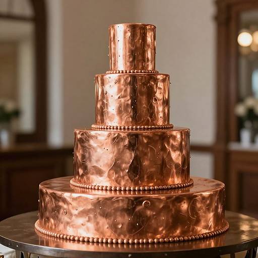 Copper Trend Wedding Cake Display
