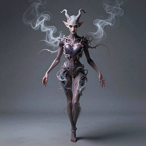 Mischievous Etheric Djinn with Smoky Tendrils