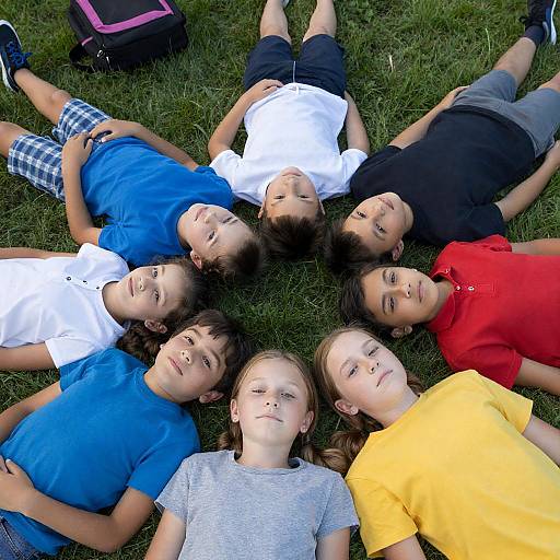 Aerial View of a Circle of Friends