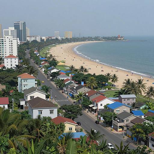 Tranquil Cityscape with Nature Elements
