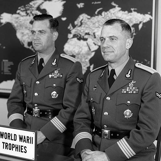 World War II Officers in Black-and-White