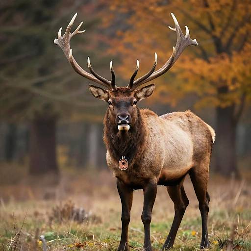 Majestic Elk in Autumn Forest