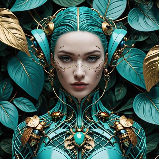 Cinematic Biomechanical Porcelain Bust Render Cinematic Biomechanical Porcelain Bust Render