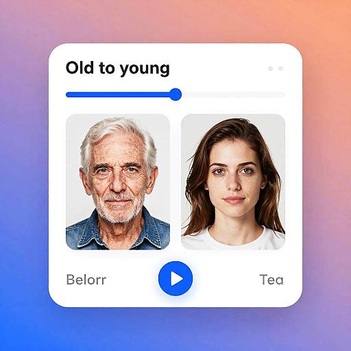 Old to Young Photo Editor Interface