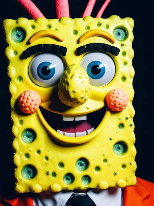 Man in Spongebob Squarepants Costume Close-up