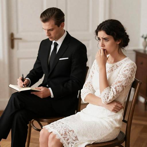 Elegant Portrait of Writing and Reflection