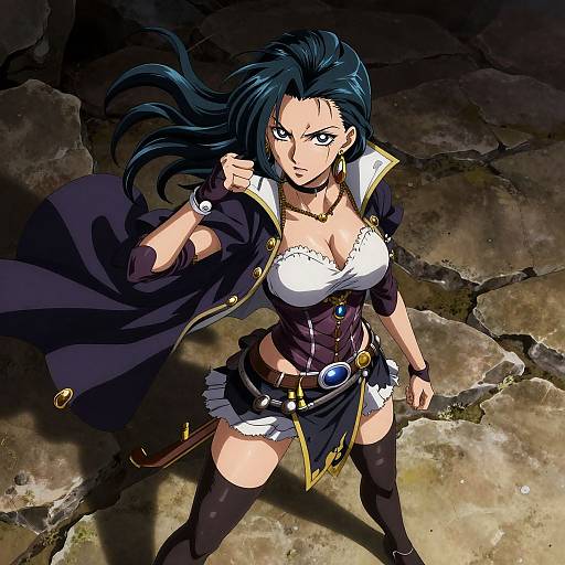 Jolyne Cujoh Dynamic Warrior Pose