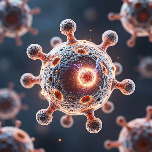 Artistic Actin Binding Molecular Scene