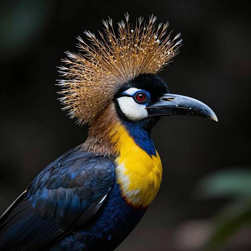 Vibrant Exotic Bird Portrait with Detail