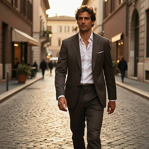 Confident Italian Man in Rome