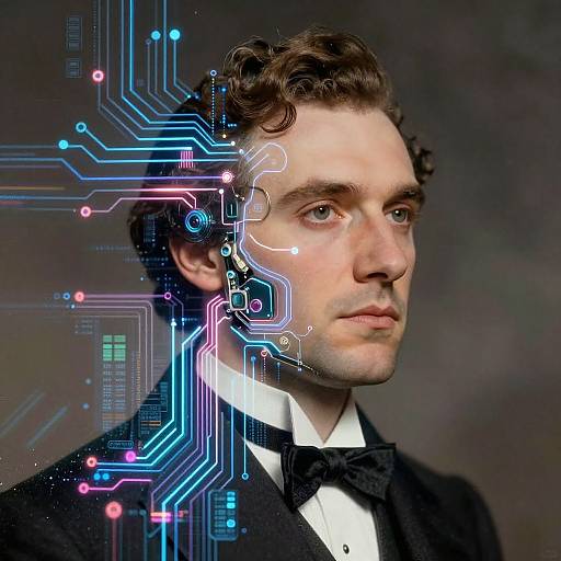 Vintage Portrait to Cybernetic Masterpiece