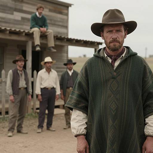 19th Century Western Men in Frontier Setting