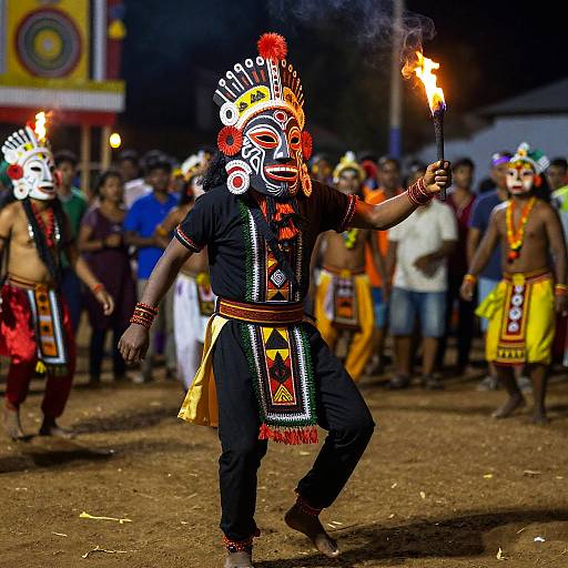 Tribal Festival Dance with Mask