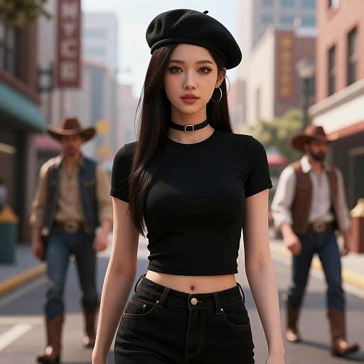Alice Sohee Urban Photoreal Cowboy Portrait