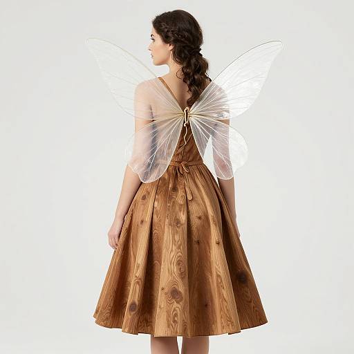 Wood Fairy Dress with Wings