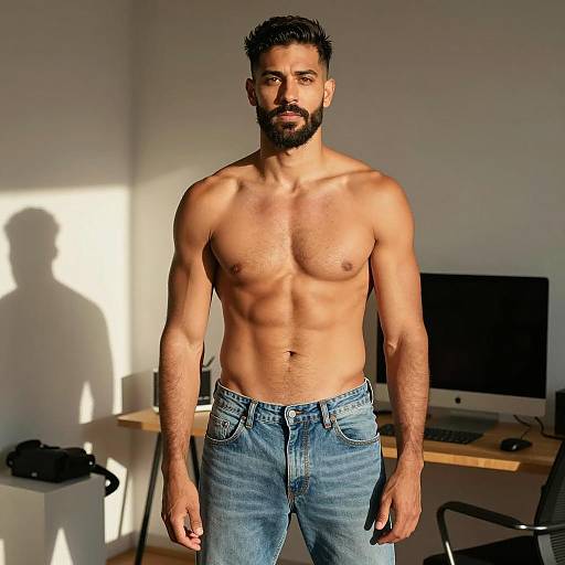 Fit Mixed-Heritage Man in Casual Setting