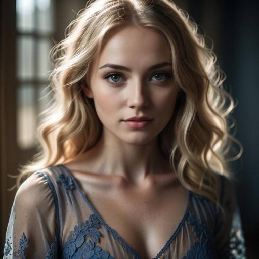 Cinematic Portrait of Young Blonde Woman