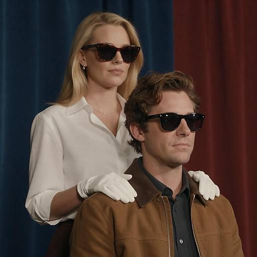 Stylish Couple Portrait with Sunglasses