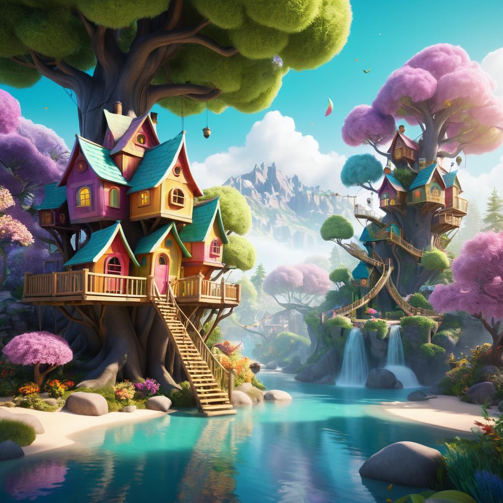 Whimsical Treehouse Village of Imagination