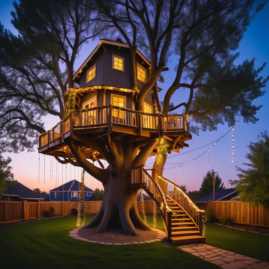 Twilight Treehouse: A Dreamy Retreat