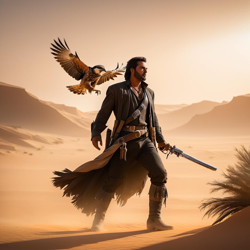 Outlaw and Falcon in Desert Drama