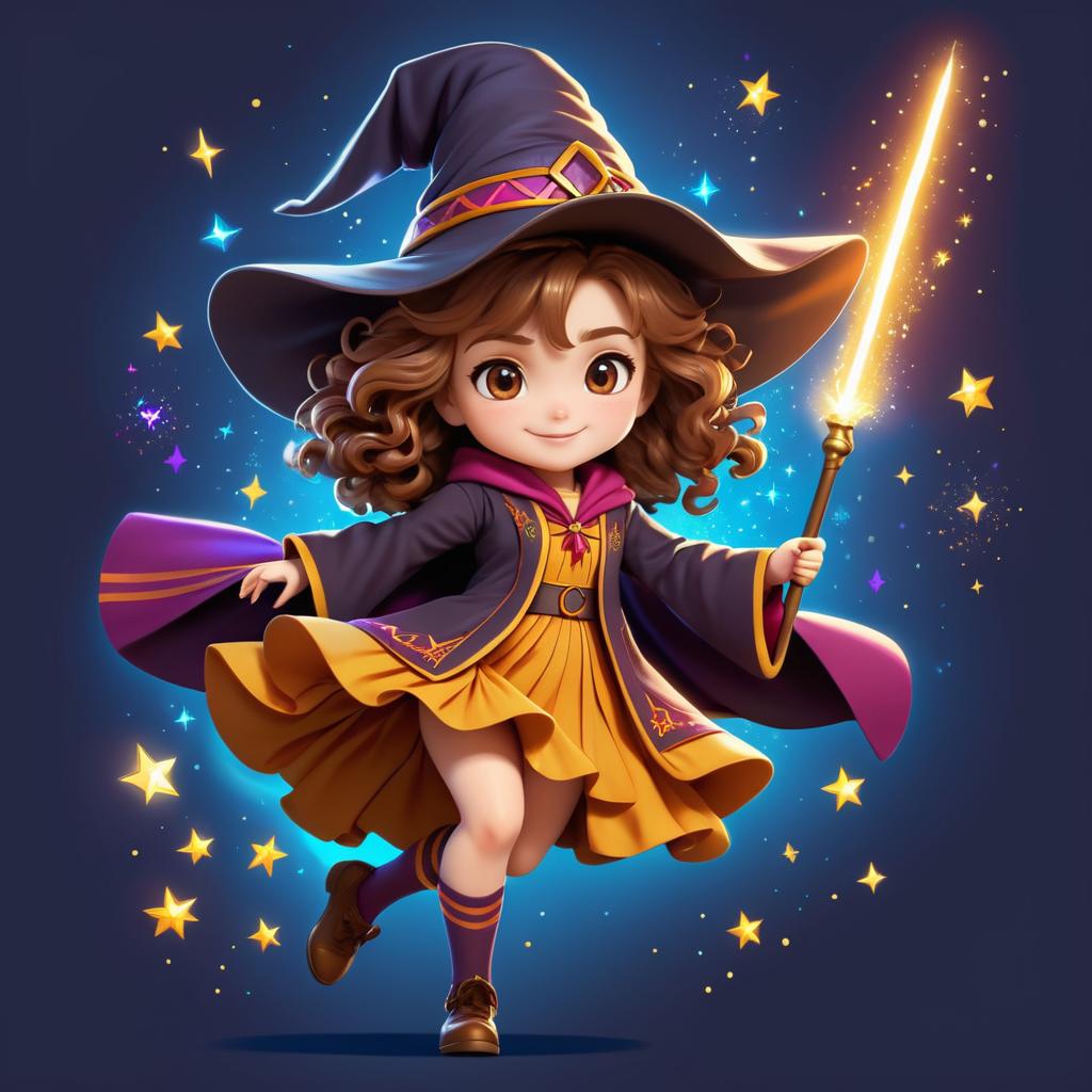 Chibi Hermione Granger with Wand