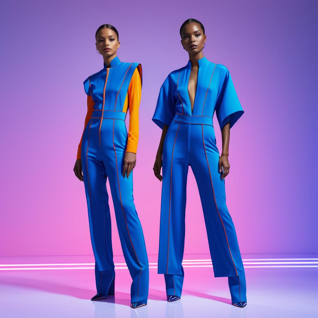 Futuristic Minimalist Jumpsuit Fashion Design