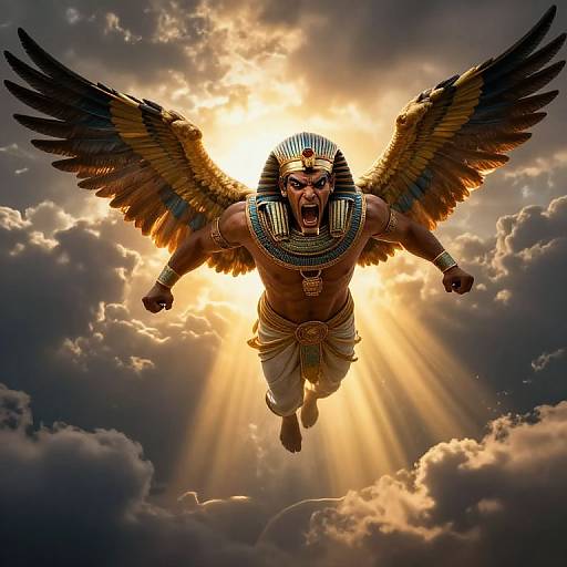 Angry Egyptian God Soaring Storm