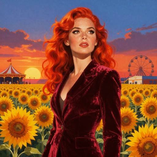 Fiery Celtic Woman in Pop Art