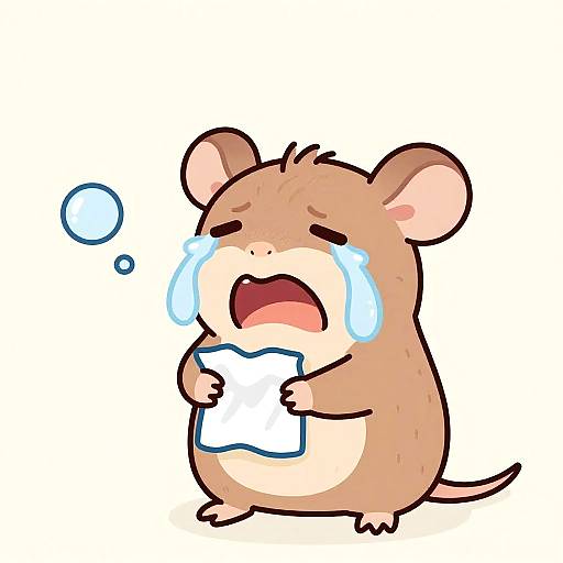 Emotional Cartoon Rat Crying Meme
