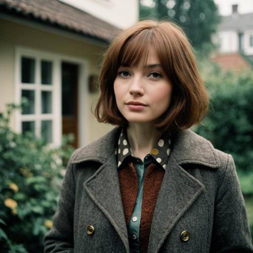 Young Woman in Eclectic Layered Winter Outfit