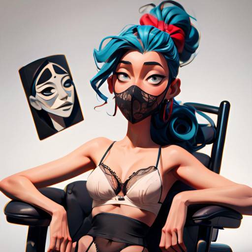 Mysterious Woman in Cubist Style