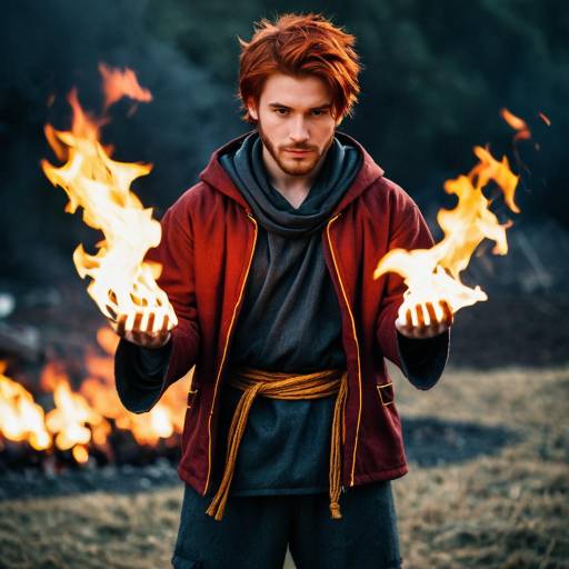 Realistic Male Firebender Character Design