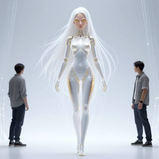 Ethereal Android Woman in 32k Detail