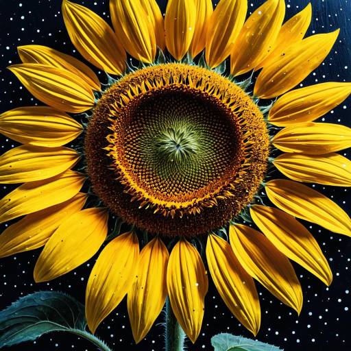 Vibrant Sunflower in Klimt Style Vibrant Sunflower in Klimt Style