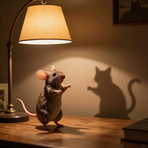 Whimsical Mouse Shadow Play