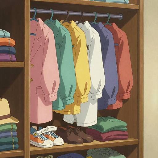 Anime Closet with Colorful Costumes