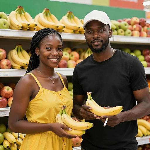 Colorful Grocery Store Duo Portrait