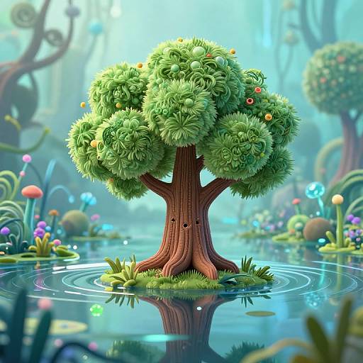 Cute Tree in Magical Fractal Swamp