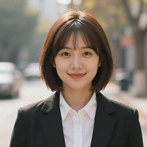 Professional Portrait of Smiling Asian Woman