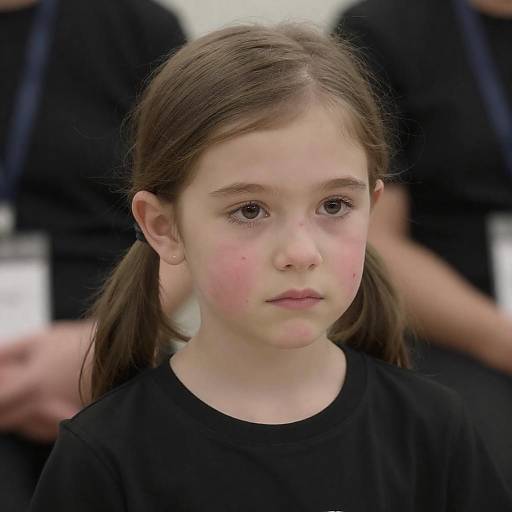 Portrait of a Young Girl with Pigtails