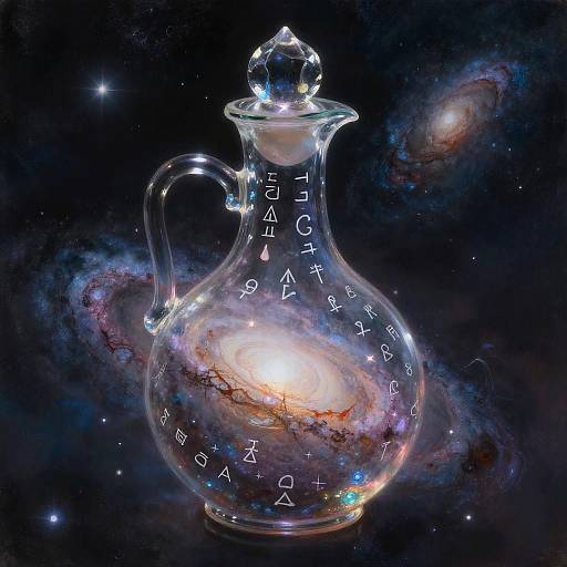 Whimsical Milky Way Crystal Decanter