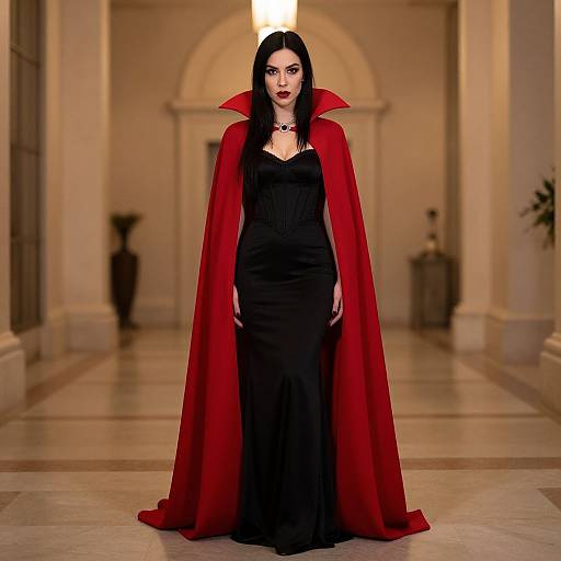 Woman in Vampire Costume